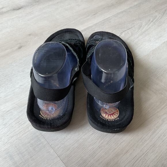 Earth Spirit Washington Black Leather Suede Slingback Sandals WMS 9 - Picture 6 of 13